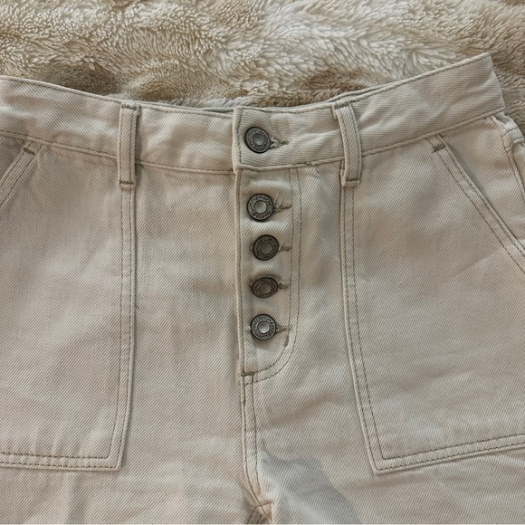 Free People We The Free Jesse Carpenter Shorts Cutoff Denim Off White Size: 24 - Picture 6 of 6